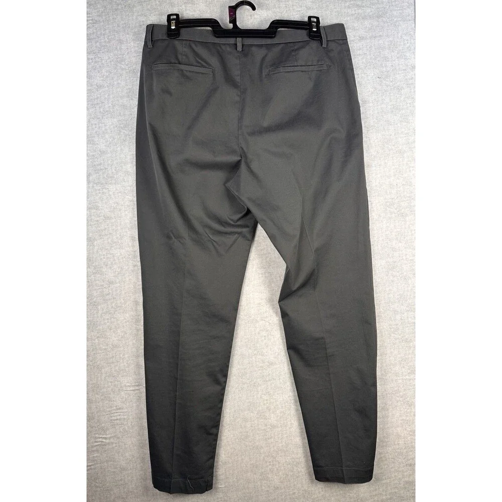 Banana Republic Pants Flat Front Pant Stretch Slim Fit Grey Chino 36” X 32”